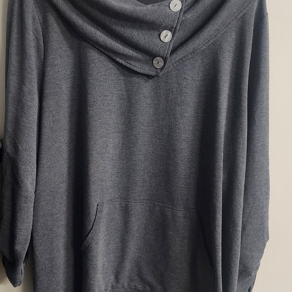 Soft Surroundings Charcoal Knit Top